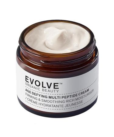 Evolve Organic Beauty - Age Defying Multi Peptide Cream | Firm Smooth Moisturize Nourish | Sacha Inchi Peptides Ceramides | Vegan Clean Cruelty-Free Beauty (2 fl oz | 60 mL) Age Defying Multi Peptide Cream 2 Fl Oz (Pa