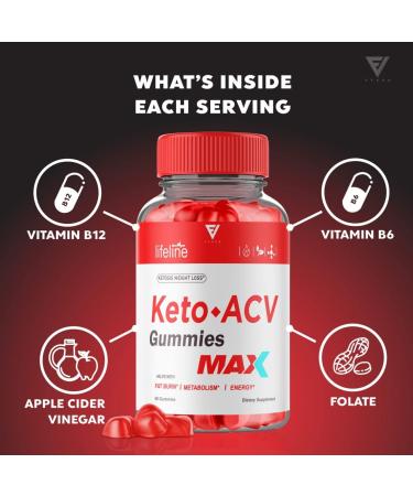 Lifeline Keto ACV Gummies - Advanced Weight Loss Supplement with Apple Cider Vinegar - 60 Gummies - Buy Online on GoSupps.com