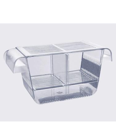 Qguai Fish Breeding Box, Perfect Fish Tank Divider Acclimation Box for Aggressive Fishes, Nursery for Injured, Hatchery Incubator Breeder Box for Shrimp cicilids Eggs Baby Fishes S ( 5.3*2.7*2.9" )