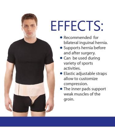 TOROS-GROUP Inguinal Hernia Belt Support - Reducible Hernia Truss for Left Side - Large Black - International Shipping Available - Buy Online on GoSupps.com