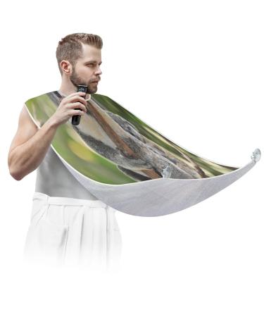 Beard Bib Apron Beard Bib Hair Catcher for Men Shaving and Trimming Non-Stick Waterproof Beard Cape Grooming Cloth Animal Koalas