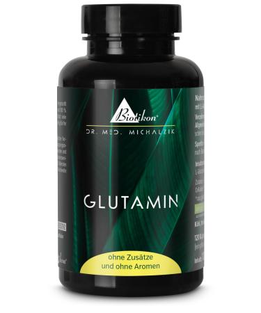 Glutamine according to Dr.med.Michalzik - Pure vegetable L -glutamine highest purity degree of 99.7% 750 mg - without additives - from Biotikon