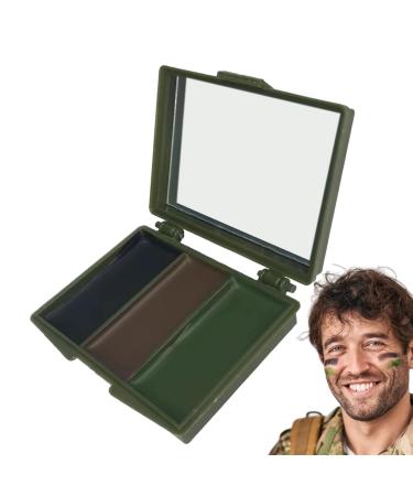 Face Oil Makeup - Compact Cachement | Sweat Resistant Water Resistant Paint Face & Body Colors With Mirror | Outdoor Makeup - Chas