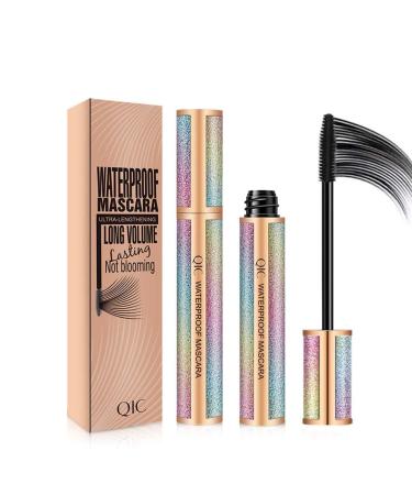 4D Silk Fiber Lash Mascara Natural Waterproof Smudge-proof Mascara Lengthening and Thick  Long Lasting  No Clumping Hypoallergenic Formula  Black  1.4 Ounce (Pack of 1)