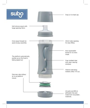 Subo Baby Food Bottle in Lavender - Mess-Free Feeding Solution - Buy Online on GoSupps.com