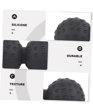 Lurrose Yoga Massage Ball | Foam Acupressure Roller for Muscle Relief | Vibration & Self-Massage Tool | 12x6.3cm - Black - Buy Online on GoSupps.com