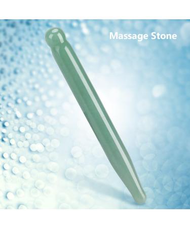 Natural Stone Gua Sha Scraping Massage Tool - Polished Quartz Stick for Health & Relaxation (Green) | International Shipping - Buy Online on GoSupps.com