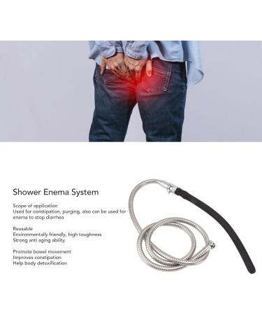 XCELLO Shower Inlet System - Stainless Steel Flushing Set for Home Use Promotes Bowel Movements & Easy Storage - Shop Internationally - Buy Online on GoSupps.com
