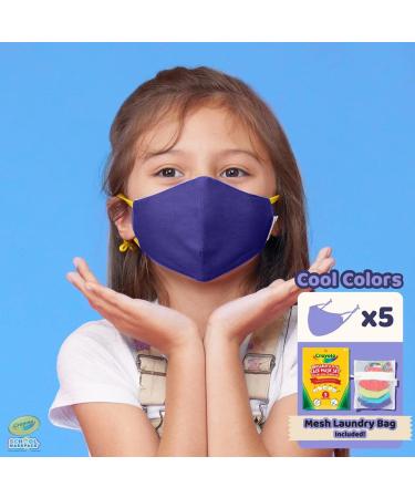 School MaskPack Crayola Kids Mask Set - 5 Reusable Cloth Masks in Cool Colors - Buy Online on GoSupps.com