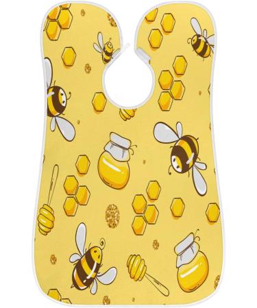Beard Bib Apron Hair Catcher for Men - Non-Stick Waterproof Grooming Cape | Cute Bee Design - Buy Online on GoSupps.com