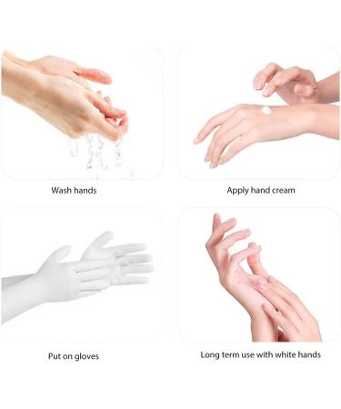 Moisturizing Hand Gloves Reusable 1 Pair White Moisturizing Gloves Waterproof Hand Repair Gloves for Most Women - Buy Online on GoSupps.com