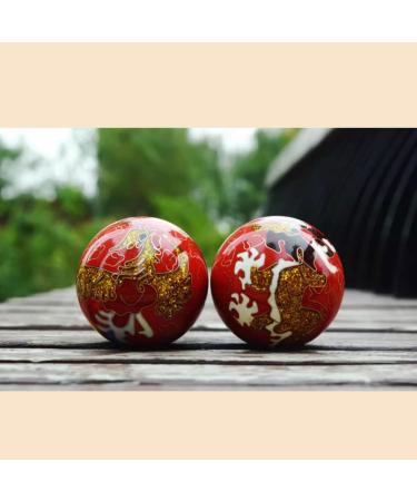 Unbit Baoding Balls - Cloisonn Stress Relief Balls for Adults | Meditation & Relaxation | Stress Balls with Bells - Color F - Buy Online on GoSupps.com