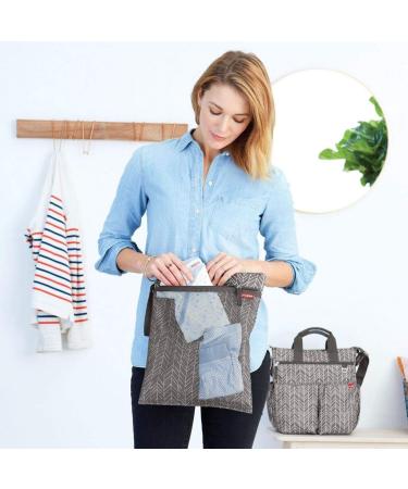 Skip Hop Grab and Go Wet/Dry Bag - Grey Feather | Waterproof Organizer Bag - Buy Online on GoSupps.com