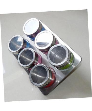 Zerodeko Mixing Bottle 6pcs Dispenser Container Seasoning Bottles Steel Bottle Spice Cans Spice Jar Stainless Steel Set 6.3*6.3CM As Shown - Buy Online on GoSupps.com