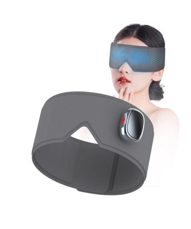 Heating or Cooling Eye Mask for Dark Circles and Eye Neck Padeye Mask Skincare and Puffiness Intelligent Heating Physical Cooling (Gray) Black
