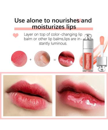 Unyoke Hydrating Lip Glow Oil: Tinted Lip Care Oil for Dry Lips - Non-Sticky Formula with Big Brush Head for Plumping Effects - Glossy Finish - 007 - Buy Online on GoSupps.com