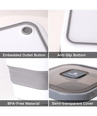 EassyHoo 10LB Pet Food Storage Container with Measuring Cup and Scoop - Grey | 13LB Capacity - Buy Online on GoSupps.com