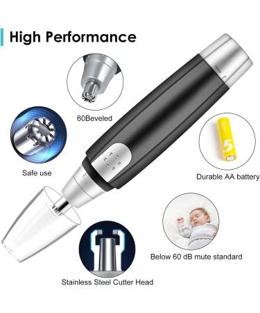 Painless Ear and Nose Hair Trimmer | Electric Nose Hair Shaver for Men & Women | Portable Battery-Operated Facial Hair Clippers - Buy Online on GoSupps.com