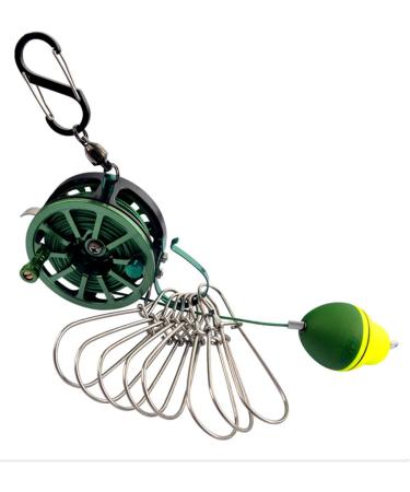 Joyeee Fish Stringer with 9-Snap Heavy Duty Stainless Steel Silent Stringer - 6m Green - Buy Online on GoSupps.com