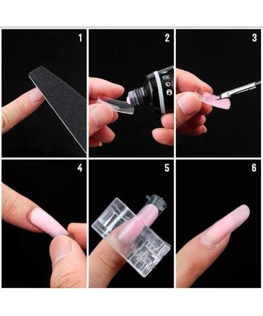 12Pcs Polygel Nail Clips for Quick Dual Form Acrylic Nail Extension - Buy Online on GoSupps.com