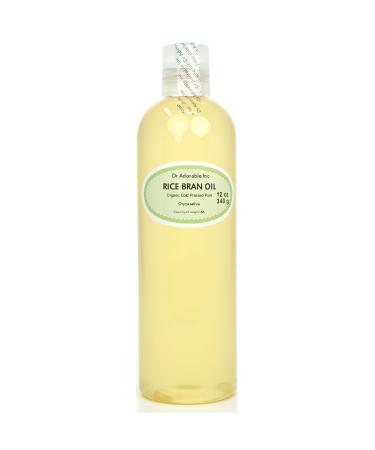 Rice Bran OIL Organic 100% Pure Cold Pressed 12 Oz