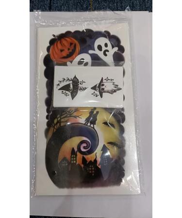 Yazhiji 40 Sheets Halloween Temporary Tattoos - Pumpkin Witch Sugar Skull Family Set for Men, Women, Boys, Girls - Waterproof and Realistic Zombie Makeup Kit for Parties - Buy Online on GoSupps.com