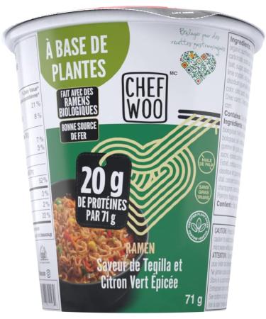 CHEF WOO SPICY TEQUILA LIME RAMEN NOODLES (PACK OF 12) | Made with Organic Ramen Noodles | Plant Based Protein | Certified Vegetarian Vegan Halal | Made with better for you ingredients| Amazing flavour - Buy Online on GoSupps.com