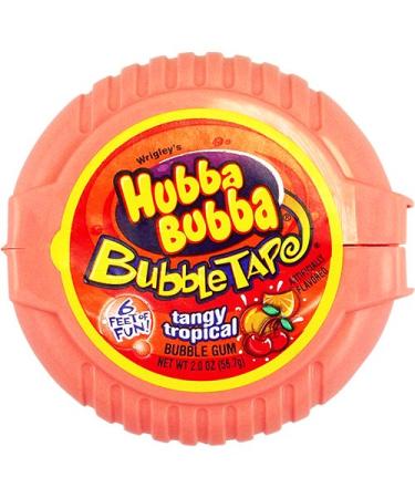 Hubba Bubba Tangy Tropic Tapes, Pack of 12