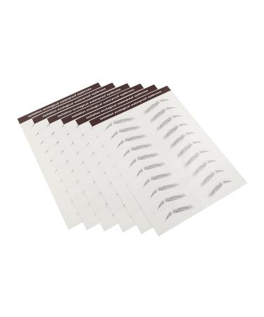 FRCOLOR 6pcs Eyebrow Stickers Black Stickers False Eyebrows Cosmetics Eyebrow Tattoos Hair 3d Shaper 1 count (Pack of 1) Brown
