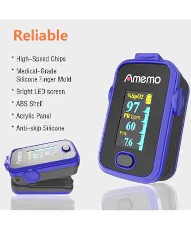 Portable Fingertip Pulse Oximeter with Plethysmograph - Accurate Blood Oxygen & Heart Rate Monitor - International Shipping Available - Buy Online on GoSupps.com