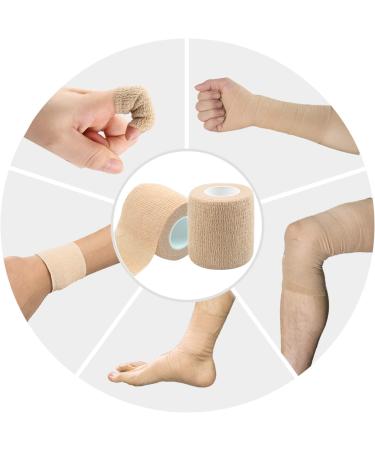 Buy Banglijian Self Adherent Cohesive Bandage Tape - 2" x 5 Yards Strong Elastic Sports Tape - Beige International Shipping Available - Buy Online on GoSupps.com