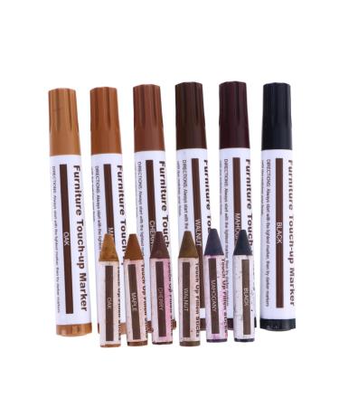 Hemoton Furniture Scratch Concealer 12 1 Floor Repair Kit Furniture Repair Kit Touch up Marker Furniture Scratch Pen Wooden Furniture Maker Furniture Touch-up Pen Wood Grain Picture 1 Medium
