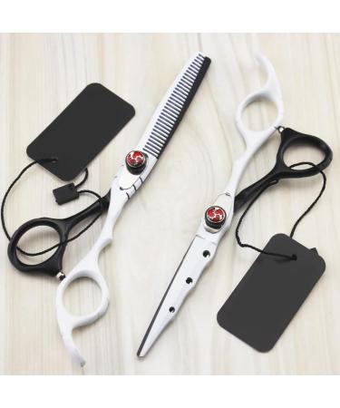 Hair Cutting Scissors Shears Kit 6inch Professional Hairdressing Scissors Cutting & Thinning Scissor Shears Barber Hair Scissors Set (Color : White) - Buy Online on GoSupps.com