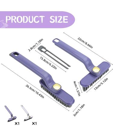 2Pcs 360 Rotatable Cleaning Brush 3 in 1 Crevice Cleaning Brush Hard Bristle Brushes with Tweezer for Small Spaces Cleaning Gap Brush Suitable for Kitchen Sink Windows Groove Tiles Bathroom - Buy Online on GoSupps.com
