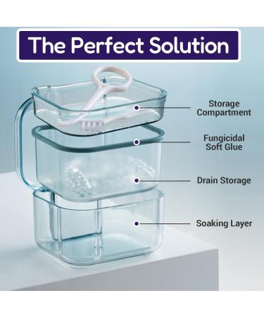 Retainer Brite Cleaning Kit Including 96 Tablets (3 Month Supply) and Case - Retainer Box Ideal for retainers mouthguard dentures invisalign. Removes Plaque and Tartar. (Black) - Buy Online on GoSupps.com