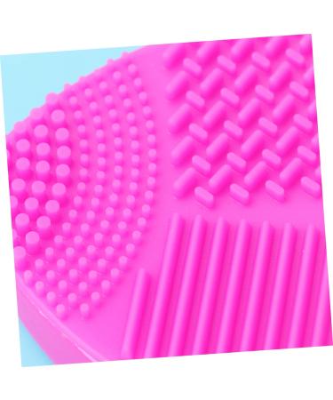 Housoutil Makeup Brush Cleaner - Silicone Cleaning Pad & Applicator - Rose Red 8x8.5cm | Effective Brush Washing Mat - Buy Online on GoSupps.com