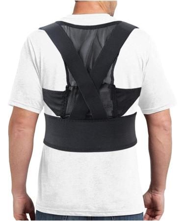 Posture Corrector Protection Back Shoulder Posture Correction Band Humpback Back Pain Relief Corrector Breathable Brace (Size : Small) Feito na China Full moon lofty ambition