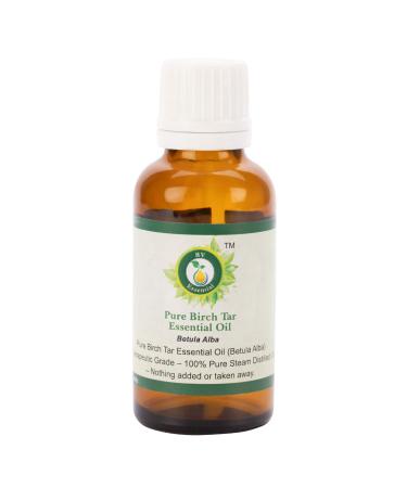 Birch Tar Essential Oil | Betula Alba | Birch Tar Oil | for Hair | Undiluted | 100% Pure Natural | Steam Distilled | Therapeutic Grade | 5ml | 0.169oz by R V Essential Birch Tar 0.17 Fl Oz (Pack of 1)