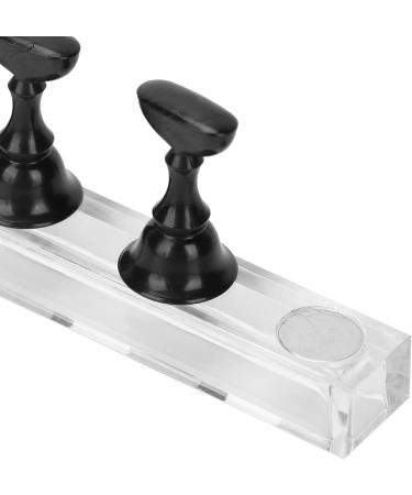 Acrylic Nail Art Display Practice Stand Magnetic Nail Fingernail Tip Holder Manicure Set Tool Fingernail DIY Nail Stand for False Nail Manicure Tool Salon Use Home Salon Makeup Essential(Black) - Buy Online on GoSupps.com