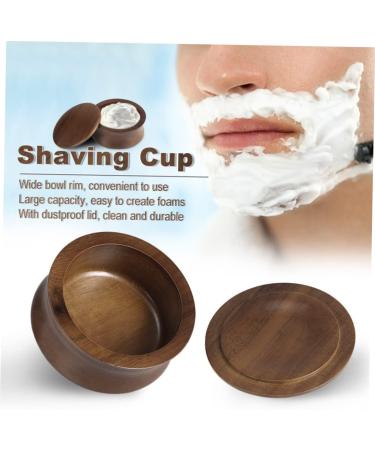 Minkissy 3-Piece Men's Shaving Set: Foam Cream Brush & Wooden Bowl - Premium Bamboo Shaving Soap & Shell with Lid - Buy Online on GoSupps.com