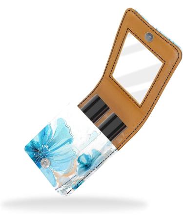 Travel Lipstick Organizer Case | Portable Makeup Bag with Mirror | Flower Blossoms Design - Shop Internationally - Buy Online on GoSupps.com