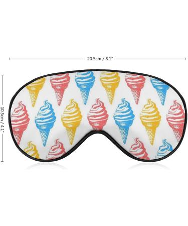 Summer Ice Cream Sleeping Blindfold Mask Cute Eye Shade Cover with Adjustable Strap for Women Men Night - Buy Online on GoSupps.com