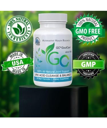 GC GoutCare 6 Bottle Pack- Uric Acid Management and Joint Support Featuring Turmeric Garlic Milk Thistle and More - (90 Capsules in Each Bottle x 6) - Buy Online on GoSupps.com
