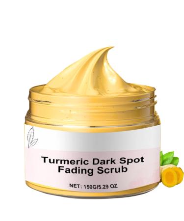 Turmeric Body Scrub - Body Scrub Exfoliator - Fade Dark Spots Body Exfoliator Scrub - Deep Cleansing Body Skin Care - Face Scrub Exfoliator - Brighting Moisturizing Nourishing 150g