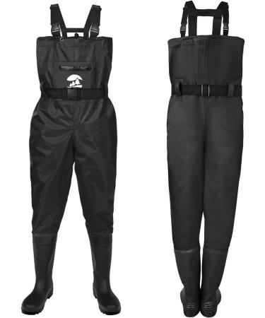 SaphiRose Men's Bootfoot Chest Wader 2-Ply Nylon/PVC Waterproof Fishing & Hunting Waders with Boots Hanger for Men and Women Black Men 10/Women 12 - Buy Online on GoSupps.com