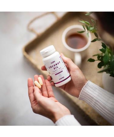  HSN HSN Organic Virgin Coconut Oil 1000 mg Coconut Oil | Medium Chain Fatty Acids (MCTs) speeds up metabolism natural energy for weight loss gluten-free free - Buy Online on GoSupps.com