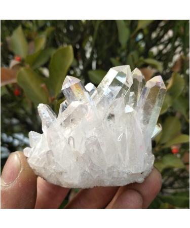 Natural Crystal Rough Stone Crafts Natural White Angel Aura Crystal Cluster Electroplating Titanium Coating Quartz Cluster Stone - Buy Online on GoSupps.com