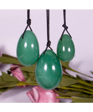 Shop Rose Quartz & Aventurine Yoni Eggs Natural Crystal Kegel Exercisers in S M L Sizes | Tighter Healthier Intimacy - Buy Online on GoSupps.com