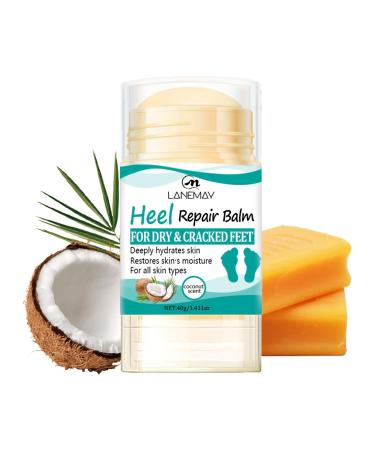 Heel Repair Balm for Dry Cracked Feet with Coconut Oil, Foot Exfoliating Moisturizing Cream, Skin Care for Women, Men and Women, 40g