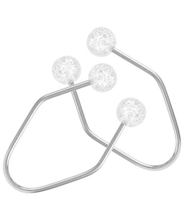 SHERCHPRY 2 Pinces Fossettes M talliques Ajustables pour Joues Sculpteur Visage en Acier Inoxydable Blanc Appareil D exercice Facial Portable pour Tonification et Massage 2 Pi ces